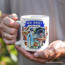 Carregar imagem no visualizador da galeria, Artistic New Jersey State Themes and Landmarks Personalized Mug With Custom Name