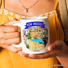 Carregar imagem no visualizador da galeria, Artistic New Mexico State Themes and Landmarks Personalized Mug With Custom Name