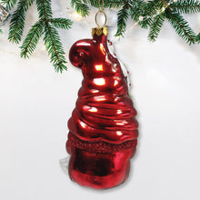 Carregar imagem no visualizador da galeria, Candy Cane Gnome Glass Christmas Ornament