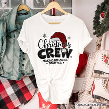 Load image into Gallery viewer, Christmas Crew T‑Shirt, Glitter Santa Hat Tee for Making Memories