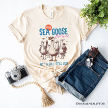 Load image into Gallery viewer, Cool Summer Sea Goose Certified T-Shirt, Funny Retro White and Natural Tee for Beach Lovers