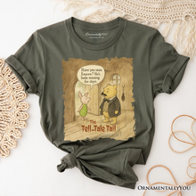Load image into Gallery viewer, Edgar Allan Pooh T-Shirt, Vintage Halloween Mystery Piglet and Eeyore Tale Tee
