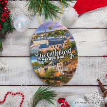 Load image into Gallery viewer, Enchanting Luxembourg Christmas Ornament, European Heritage of Castle and Landmarks Keepsake