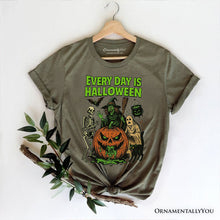 Carregar imagem no visualizador da galeria, Every Day Is Halloween T-Shirt, Vintage Pumpkin Witch Spooky Tee for Eternal Spook Enthusiasts