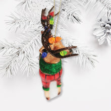 Carregar imagem no visualizador da galeria, Festive Reindeer Glass Christmas Ornament Figurine