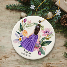 Cargar imagen en el visor de la galería, Flower Girl Personalized Ornament, Wedding Favors Gift