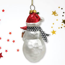 Carregar imagem no visualizador da galeria, Frosty Neighborhood Snowman Glass Christmas Ornament, Delightful Holiday Decoration