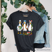 Carregar imagem no visualizador da galeria, Goose Back to School T-Shirt, Cute Teacher Student Classroom Tee