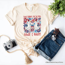 Carregar imagem no visualizador da galeria, Goose Bumps for the Red, White & Booze T-Shirt, Funny 4th of July Tee
