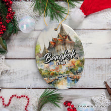 Load image into Gallery viewer, Lively Bangkok City Artistic Ceramic Ornament, Thailand Souvenir and Christmas Decor Keepsake