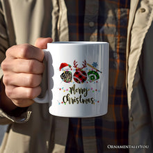Carregar imagem no visualizador da galeria, Personalized Mug Baseball Buffalo Plaid Christmas, Team and Coaches Gift