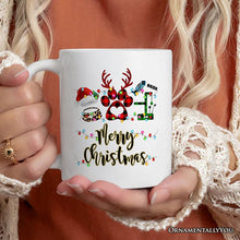 Carregar imagem no visualizador da galeria, Personalized Mug Cat Buffalo Plaid Christmas, Cat Mom Gift