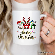 Carregar imagem no visualizador da galeria, Personalized Mug Dog Buffalo Plaid Christmas, Dog Mom Gift