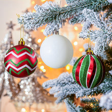 Carregar imagem no visualizador da galeria, Playfully Patterned Christmas Ornament Bauble Set, 35 Round Holiday Balls