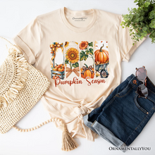 Carregar imagem no visualizador da galeria, Pumpkin Season T-Shirt, Fall Sunflower Coquette Bow Autumn Tee