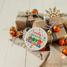 Carregar imagem no visualizador da galeria, Santa's Favorite Math Teacher Ornament, Christmas Appreciation Gift for Tutors or Professors