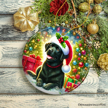 Carregar imagem no visualizador da galeria, Sparkling Yuletide Black Labrador Retriever Ornament, Joyful Christmas Gift