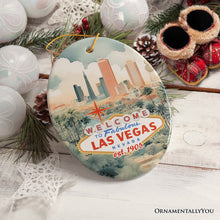 Carregar imagem no visualizador da galeria, Vintage Hand Drawn Art of Las Vegas Ornament, Nevada Christmas Gift Souvenir