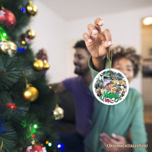 Cargar imagen en el visor de la galería, Charming Norway Ornament, Scandinavian Fjord Landmarks Christmas Gift and Oslo Souvenir