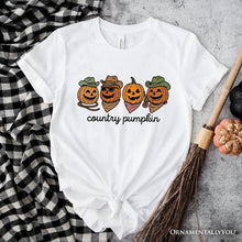 Load image into Gallery viewer, Country Pumpkin Rustic T-Shirt, Cute Fall Tee for Autumn Season