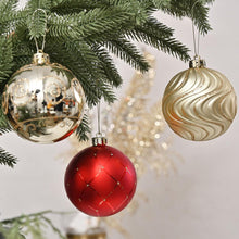 Carregar imagem no visualizador da galeria, Glittery Red and Gold Christmas Ornament Bauble Set, Elegant 16 Piece Bundle