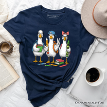 Carregar imagem no visualizador da galeria, Goose Back to School T-Shirt, Cute Teacher Student Classroom Tee