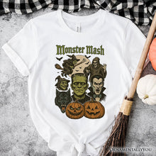 Carregar imagem no visualizador da galeria, Monster Mash Classic T-Shirt, Halloween Monsters Tee for The Spooky Season