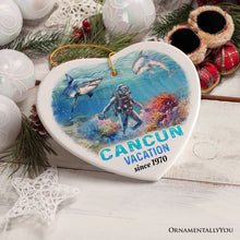 Carregar imagem no visualizador da galeria, Unique Cancun Mexico Vacation Ornament, Tropical Mexican Ocean Keepsake Art and Decor