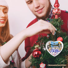 Carregar imagem no visualizador da galeria, Adventurous Aspen Colorado Ornament, Snow Mountains, Nature Traveler and Skiing Vacation Souvenir