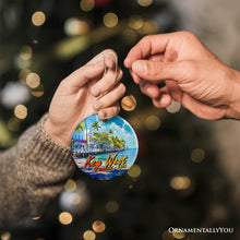 Load image into Gallery viewer, Artistic Key West Ceramic Ornament, Tropical Florida Vacation and Beach Paradise Christmas Souvenir