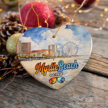 Cargar imagen en el visor de la galería, Classic Myrtle Beach Artistic Handcrafted Christmas Ornament, South Carolina Souvenir and Keepsake Decor