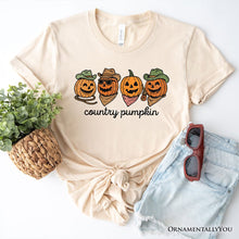 Load image into Gallery viewer, Country Pumpkin Rustic T-Shirt, Cute Fall Tee for Autumn Season