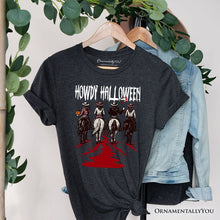 Carregar imagem no visualizador da galeria, Howdy Halloween Cowgirl Women T-Shirt, Empowered Western Spooky Tee