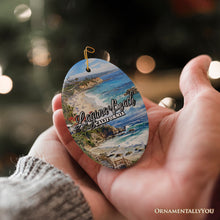 Carregar imagem no visualizador da galeria, Laguna Beach Artistic Christmas Ornament, California Coastal Seaside Souvenir and Gift