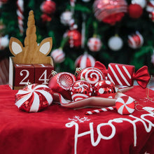 Carregar imagem no visualizador da galeria, Premium Christmas Candy Red and White Large Ornament Set, Candycane Color 108 Piece Bauble Bundle