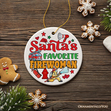 Load image into Gallery viewer, Santa's Favorite Firefighter Christmas Ornament, Funny Appreciation Gift