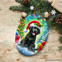 Carregar imagem no visualizador da galeria, Sparkling Yuletide Black Labrador Retriever Ornament, Joyful Christmas Gift