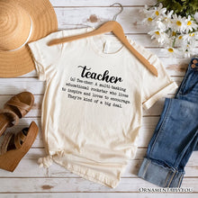 Carregar imagem no visualizador da galeria, Teacher Definition T-Shirt, Inspirational Quote Tee for Educators
