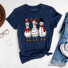 Carregar imagem no visualizador da galeria, Vintage Christmas Silly Goose T-Shirt, Snowman Spoof Winter Tee