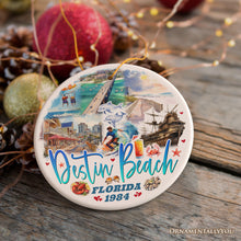 Load image into Gallery viewer, Destin Beach Florida Coastal Vacation Paradise Christmas Ornament, Emerald Coast Souvenir
