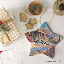 Carregar imagem no visualizador da galeria, Greece Historical Landmarks and Cultural Ornament, Artistic Greek and Athens Handmade Christmas Gift and Travel Souvenir
