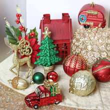 Carregar imagem no visualizador da galeria, Rustic Christmas Adventure Ornament Bauble 60 Piece Set, Camping Truck, Acorns, Woods Theme
