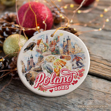 Carregar imagem no visualizador da galeria, Vibrant Poland Cultural Heritage Ornament, Eastern European Landmarks Christmas Gift and Warsaw Souvenir