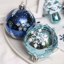 Load image into Gallery viewer, Blue and Silver Ornament Bundle Set, Owls and Glittery Winter Tree 80 Piece Set