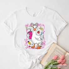 Cargar imagen en el visor de la galería, Coquette Teacher Goose T-Shirt, Funny Classroom Tee for Educators