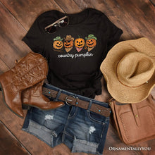 Load image into Gallery viewer, Country Pumpkin Rustic T-Shirt, Cute Fall Tee for Autumn Season