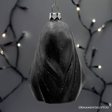 Load image into Gallery viewer, Spooky Decor Creepy Nun Themed Glass Ornament, Halloween Gothic Horror Tree Decoration