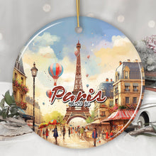 Load image into Gallery viewer, Elegant Watercolor Eiffel Tower Paris Artwork Ornament, France Souvenir