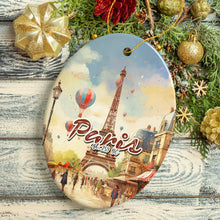 Load image into Gallery viewer, Elegant Watercolor Eiffel Tower Paris Artwork Ornament, France Souvenir