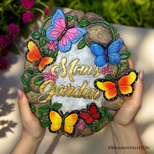 Carregar imagem no visualizador da galeria, Mom’s Garden with Butterflies Stepping Stone, 9.5" Decorative Outdoor Decoration